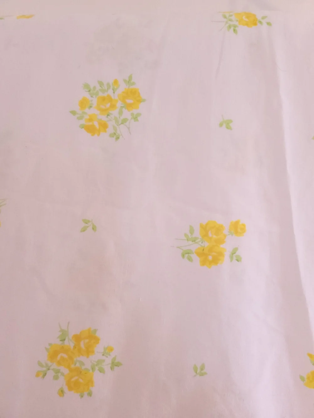 Lady Pepperell No Iron Percale Full Flat Sheet Roses Lace Cottage Granny Vtg